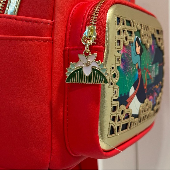 RARE Loungefly Mulan Backpack Disney Embroidered NWT - Picture 5 of 10